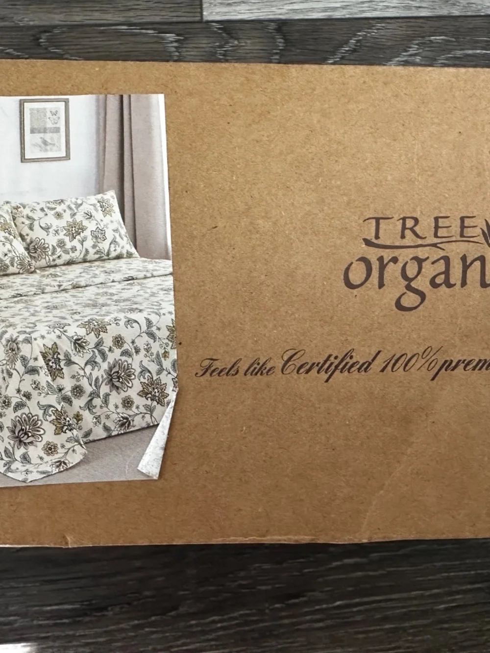 Tree Organic 2800 Thread Count Queen Sheet Set 4 pc Floral Organic Cotton